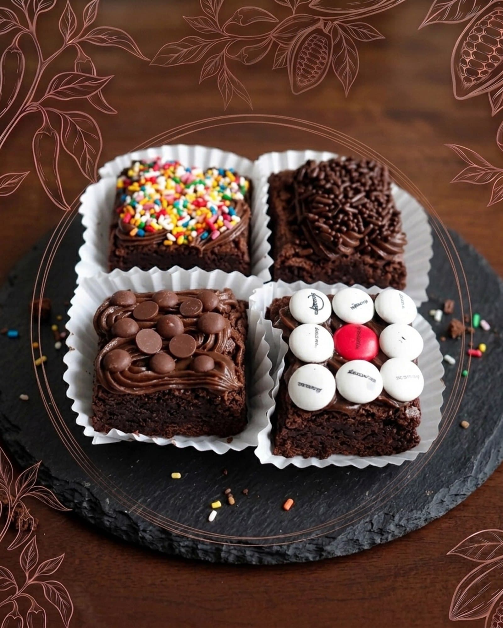 Mini Brownies Mixtos